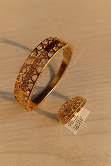 Dual Style Gold-Tone Jewelry Set