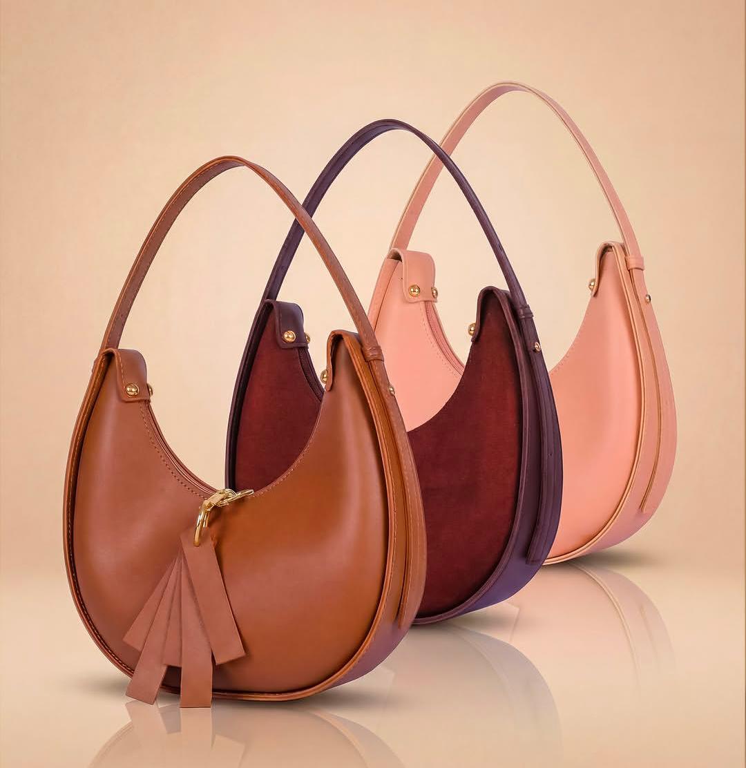 Sculptural Curved Shoulder Bag