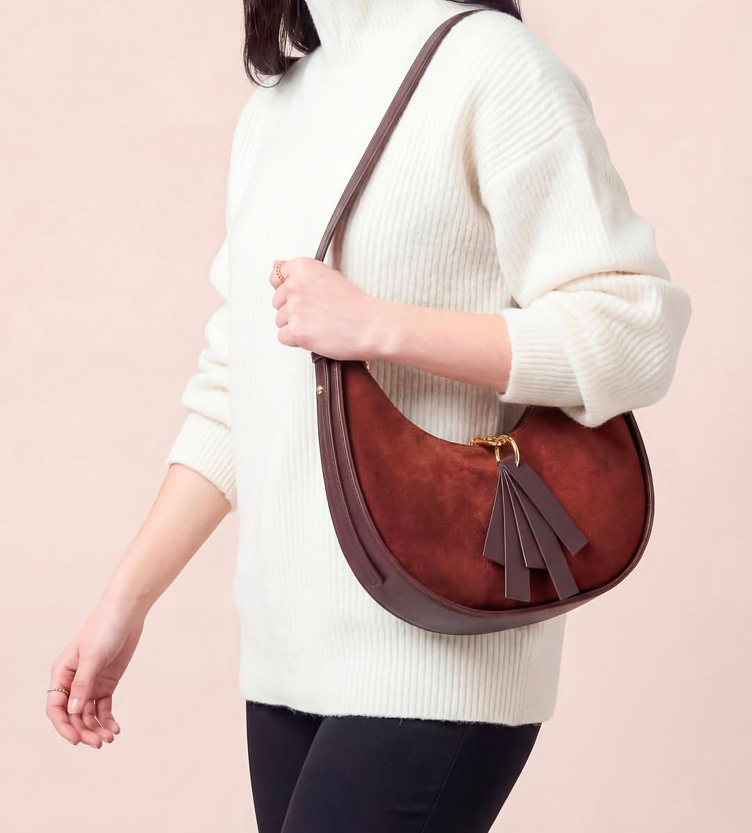 Sculptural Curved Shoulder Bag